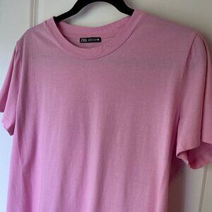 Zara XL Bubblegum Pink Boxy Tee Women's Size XL